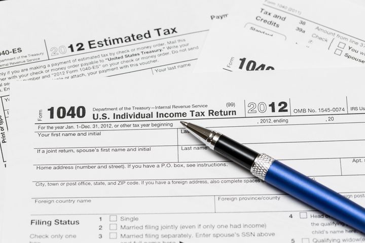 tax form 1040 for tax year 2012 ...