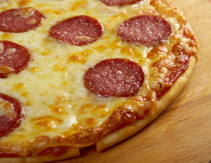 homemade pizza pepperoni...