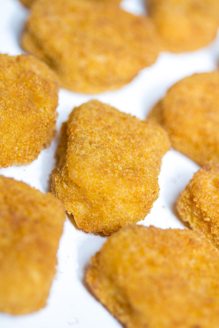 plain isolated chicken nuggets