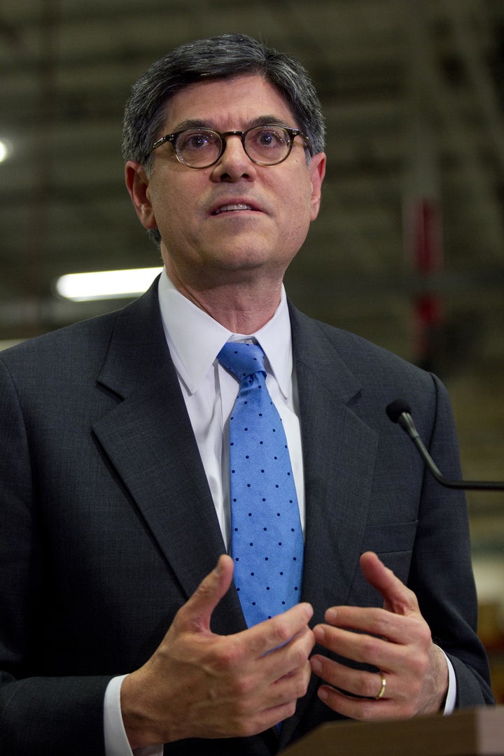 ALPHARETTA, GA - MARCH 14: In his first trip since taking office, Treasury Secretary Jacob Lew tours a Siemens' manufacturin