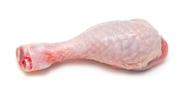 raw chicken leg isolated on...