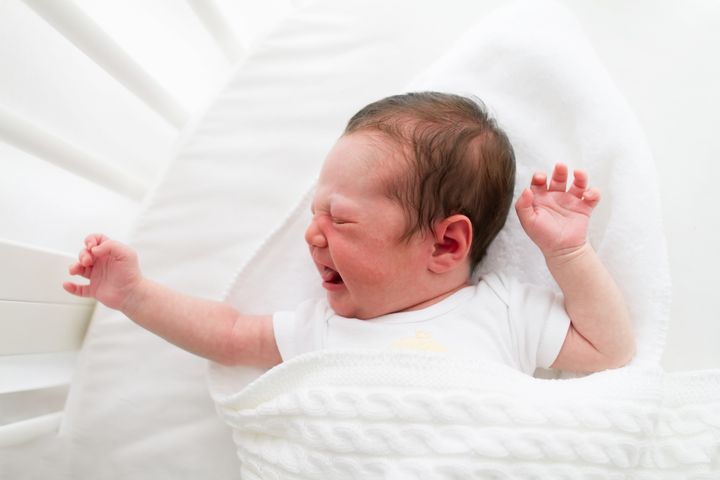 tiny new born baby screaming...