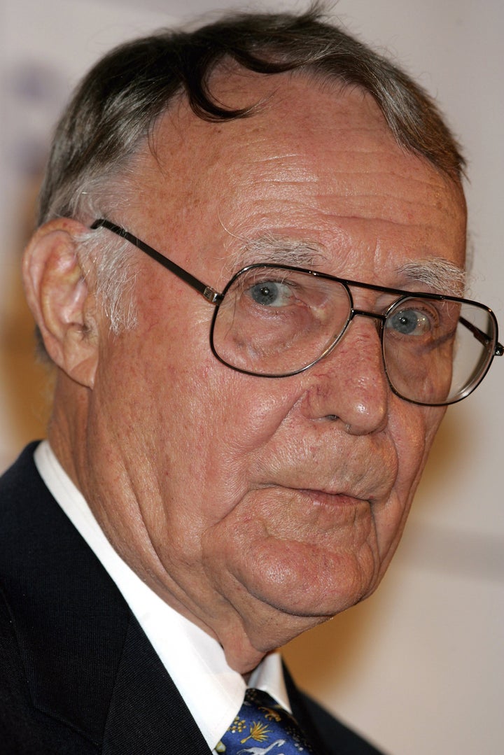 LONDON - MAY 12: Ingvar Kamprad, founder of IKEA, is seen after being presented the Lifetime Achievment Award by Princess Vi