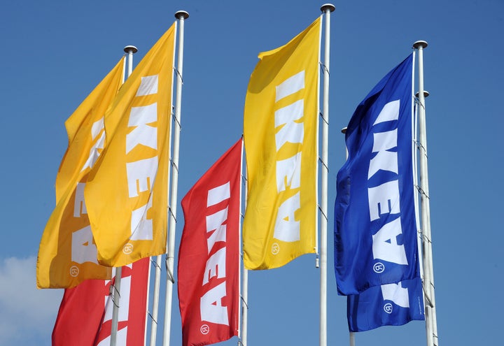 A picture taken on March 27, 2013 shows flags bearing the name of Swedish furniture giant Ikea at the Odysseum shopping mall, in Montpellier, southern France. AFP PHOTO / PASCAL GUYOT (Photo credit should read PASCAL GUYOT/AFP/Getty Images)