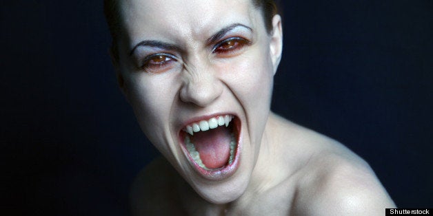 sexy vampire. studio photo.