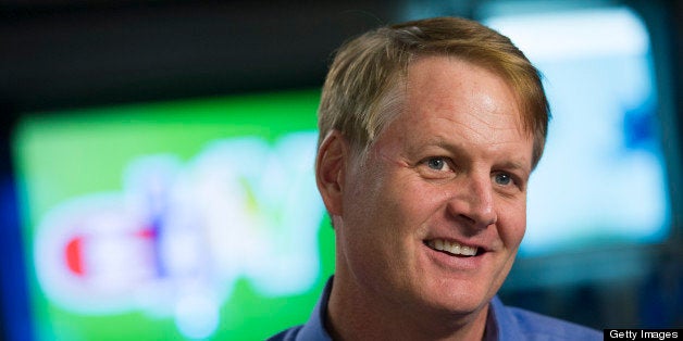 John J. Donahoe, president and chief executive officer of EBay Inc., speaks during an interview at the company's headquarters in San Jose, California, U.S., on Tuesday, March 6, 2012. EBay has been bolstering ties with big retailers, seeking to offer goods from more stores through its June acquisition of GSI Commerce Inc. for $1.9 billion. Photographer: David Paul Morris/Bloomberg via Getty Images