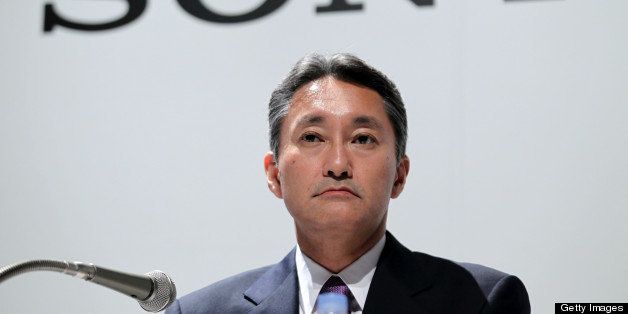 Kazuo Hirai, president and chief executive officer of Sony Corp., attends a joint news conference with Hiroyuki Sasa, president of Olympus Corp., unseen, in Tokyo, Japan, on Monday, Oct. 1, 2012. Sony Corp., seeking ways to revive growth after four years of losses, will invest 50 billion yen ($645 million) in Olympus Corp., the world's biggest maker of endoscopes, according to finance ministry filings. Photographer: Koichi Kamoshida/Bloomberg via Getty Images 