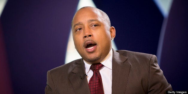 Daymond John, co-founder and chief executive officer of Fubu, speaks during an interview in New York, U.S., on Friday, Jan. 2
