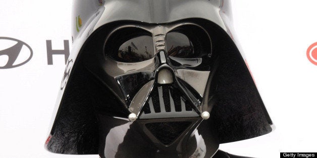 SANTA MONICA, CA - JULY 07: Darth Vader participates in The Inaugural 'Course Of The Force' Olympic Relay Run with lights