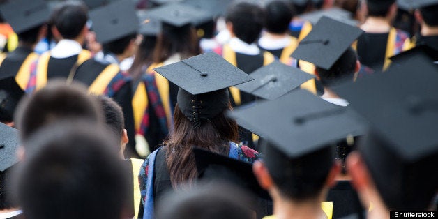 back of graduates during...