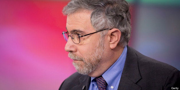 Nobel Prize-winning Economist Paul Krugman, professor of international trade and economics at Princeton University, pauses during a Bloomberg Television interview in New York, U.S., on Monday, Jan. 28, 2013. Krugman discussed the performance of bonds, Fed monetary policy, and the U.S. economy compared with that of Japan. Photographer: Scott Eells/Bloomberg via Getty Images 