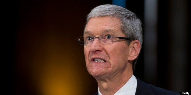 UNITED STATES - MAY 21: Tim Cook, CEO of Apple, testifies during a Senate Homeland Security and Governmental Affairs Subcommittee on Investigations in Dirksen Building titled 'Offshore Profit Shifting and the U.S. Tax Code - Part 2.' Cook and other Apple officials were on hand to explain the company's filings after the subcommittee accused Apple of tax avoidance. (Photo By Tom Williams/CQ Roll Call)