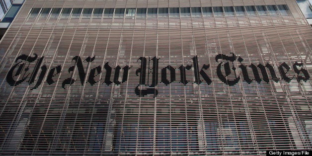 New York Times office building in Manhattan.