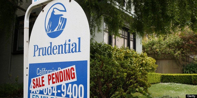 SAN FRANCISCO, CA - MAY 28: A sale pending sign is posted in front of a home for sale on May 28, 2013 in San Francisco, California. According to the Standard & Poor's Case-Shiller index, U.S. home prices surged 10.9 percent in March compared to one year ago, the largest gain since 2007. Phoenix, Arizona recorded the largest gains with prices spiking 22.5 percent and San Francisco, California was a close second with gains of 22.2 percent. (Photo by Justin Sullivan/Getty Images)