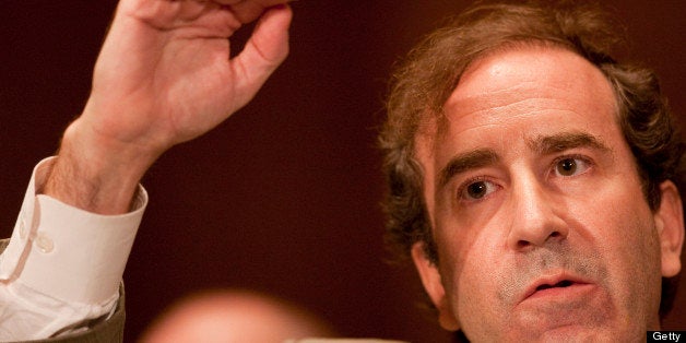 UNITED STATES - SEPTEMBER 10: Harry Markopolos, an independent financial fraud investigator and former money manager, speaks during a hearing of the Senate Banking Committee in Washington, D.C., U.S., on Thursday, Sept. 10, 2009. The SEC's internal watchdog may recommend more than 40 actions aimed at improving investigations and examinations after the agency missed Bernard Madoff?s $65 billion Ponzi scheme. (Photo by Andrew Harrer/Bloomberg via Getty Images)