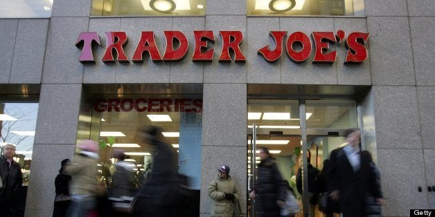 NEW YORK - MARCH 17: Shoppers line up inside Trader Joe's for the grand opening on 14th Street on March 17, 2006 in New York City. Trader Joe's, a specialty retail grocery store, has more than 200 stores in 19 states. (Photo by Michael Nagle/Getty Images)