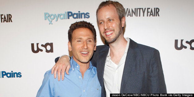 ROYAL PAINS -- The Royal Pains/Vanity Fair VIP In Store Event at Lacoste Fifth Avenue, New York City, Tuesday June 1st, 2010 -- Pictured: (l-r) Mark Feuerstein, Andrew Lenchewski Writer/Producer, 'Royal Pains' (Photo by Jason DeCrow/NBC/NBCU Photo Bank via Getty Images)