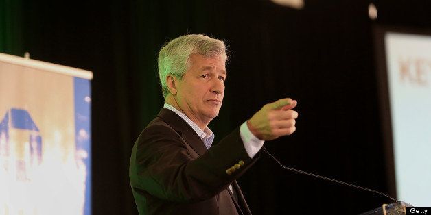 James 'Jamie' Dimon, chief executive officer of JPMorgan Chase & Co., gestures while speaking at the South Florida Economic Summit in Miami, Florida, U.S., on Monday, Feb. 4, 2013. Dimon said U.S. policy makers need to muster more willpower to overhaul rules and fiscal policy, emulating European leaders who are committed to solving their debt crisis. Photographer: Joshua Prezant/Bloomberg via Getty Images 