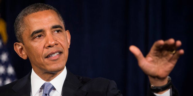 SAN JOSE - JUNE 7: U.S. President Barack Obama speaks about Affordable Care Act at The Fairmont Hotel on June 7, 2013 in San Jose, California. Obama was trying to spur people to sign up for health insurance in California, the nations largest health insurance market, with hopes of convincing younger people to enroll in order to keep the price down. (Photo by Stephen Lam/Getty Images)