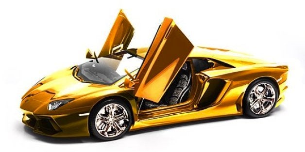 this gold plated lamborghini model car will set you back 7 5 million huffpost this gold plated lamborghini model car