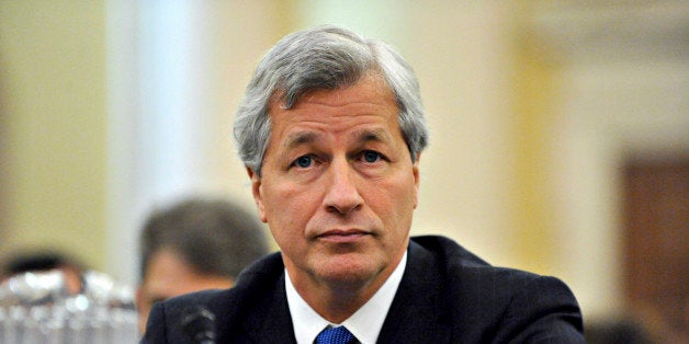 James 'Jamie' Dimon, chairman, president, and chief executive officer of JPMorgan Chase & Co., pauses during testimony before
