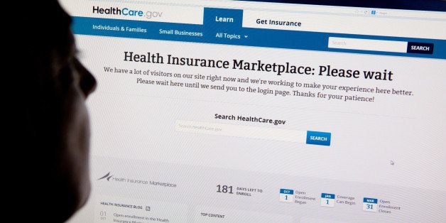 A woman looks at the HealthCare.gov insurance exchange internet site October 1, 2013 in Washington, DC. US President Barack Obama's Affordable Care Act, or Obamacare as it is commonly called, passed in March 2010, went into effect Tuesday at 8am EST. Heavy Internet traffic and system problems plagued the launch of the new health insurance exchanges Tuesday morning. Consumers attempting to log on were met with an error message early Tuesday due to an overload of Internet traffic. AFP PHOTO / Karen BLEIER (Photo credit should read KAREN BLEIER/AFP/Getty Images)