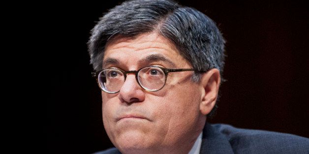 Jacob 'Jack' Lew, U.S. treasury secretary, testifies before the Senate Finance Committee on Capitol Hill in Washington, D.C., U.S., on Thursday, Oct.10, 2013. Lew warned that the congressional deadlock over the U.S. debt ceiling is 'beginning to stress the financial markets,' and failing to raise it by Oct. 17 could put Social Security and Medicare payments at risk. Photographer: Pete Marovich/Bloomberg via Getty Images 