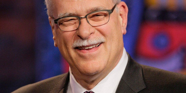 THE TONIGHT SHOW WITH JAY LENO -- Episode 4463 -- Pictured: Former basketball coach Phil Jackson on May 16, 2013 -- (Photo by: Paul Drinkwater/NBC/NBCU Photo Bank via Getty Images)