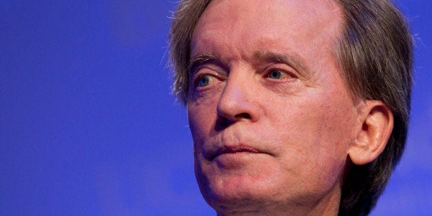 Bill Gross, co-chief investment officer of Pacific Investment Management Co. (PIMCO), listens during an alumni event hosted b