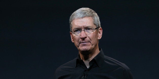 SAN FRANCISCO, CA - OCTOBER 22: Apple CEO Tim Cook speaks during an Apple announcement at the Yerba Buena Center for the Arts on October 22, 2013 in San Francisco, California. The tech giant announced its new iPad Air, a new iPad mini with Retina display, OS X Mavericks and highlighted its Mac Pro. (Photo by Justin Sullivan/Getty Images)