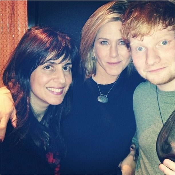 Jennifer Aniston and Ed Sheeran