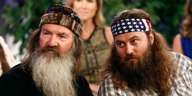 TODAY -- Pictured: (l-r) Phil Robertson and Willie Robertson appear on NBC News' 'Today' show -- (Photo by: Peter Kramer/NBC/NBC NewsWire via Getty Images)