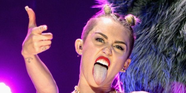 NEW YORK, NY - AUGUST 25: Miley Cyrus performs during the 2013 MTV Video Music Awards at the Barclays Center on August 25, 2