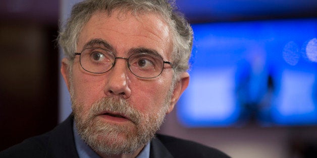 Paul Krugman, professor of international trade and economics at Princeton University and Nobel Prize-winning economist, speaks during an interview in Hong Kong, China, on Thursday, Nov. 14, 2013. The European Central Bank (ECB) can do substantially more in principle on the use of forward guidance and quantitative easing, Krugman said. Photographer: Jerome Favre/Bloomberg via Getty Images