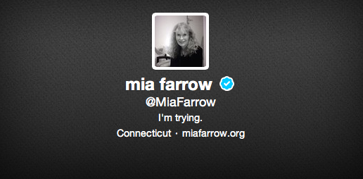 Mia Farrow @miafarrow