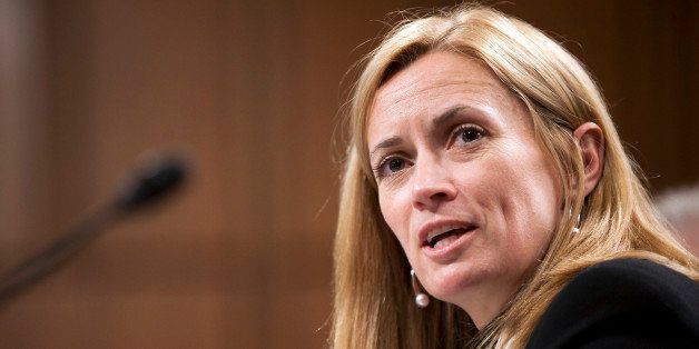 Blythe Masters, managing director and head of the global commodities group at JPMorgan Chase & Co., testifies at a Senate Agriculture hearing in Washington, D.C., U.S., on Wednesday, Dec. 2, 2009. The committee heard testimony on regulating over-the-counter derivatives in an effort to address systemic risk in the financial sector. Photographer: Joshua Roberts/Bloomberg via Getty Images