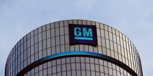 General Motors headquarters in the Renaissance Center are seen on January 14, 2014 in Detroit as previews continue at the North American International Auto Show. AFP PHOTO/Stan HONDA (Photo credit should read STAN HONDA/AFP/Getty Images)