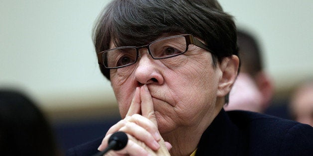 WASHINGTON, DC - FEBRUARY 05: Mary Jo White, chair of the Securities and Exchange Commission. testifies before the House Financial Services Committee February 5, 2014 in Washington, DC. White joined a panel of witnesses testifying on the topic of on 'The Impact of the Volcker Rule on Job Creators, Part 2.' (Photo by Win McNamee/Getty Images)