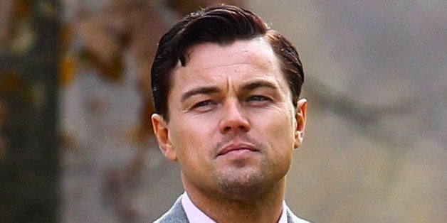 NEW YORK, NY - NOVEMBER 20: Leonardo DiCaprio is seen on the set of 'The Wolf of Wall Street' on November 20, 2012 in New Yo