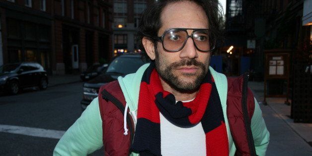 American Apparel CEO Dov Charney wears his clothing line while strolling down the street