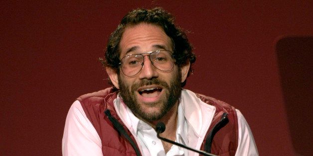 LOS ANGELES, CA - OCTOBER 21: American Apparel's Dov Charney speaks at the LA Fashion Awards at the Orpheum Theatre on October 21, 2005 in Los Angeles, California. (Photo by Stephen Shugerman/Getty Images)