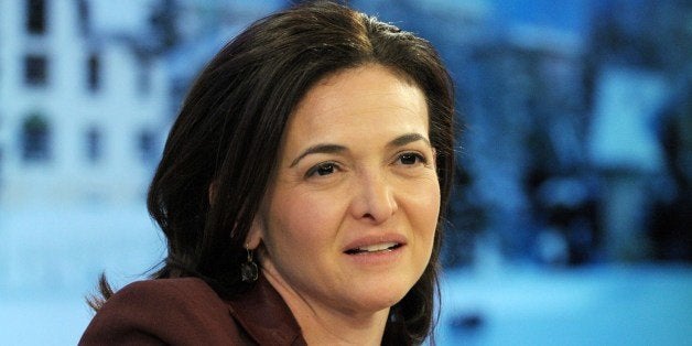 Facebook COO Sheryl Sandberg listens during a session at the World Economic Forum in Davos on January...