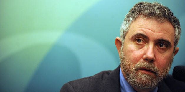 Dr Paul Krugman, 2008 Nobel Laureate, speaks at a press conference held by the Securities and Futures Commission (SFC) in Hong Kong on May 22, 2009. Krugman was speaking on the economy at a media event to celebrate 20 years of the SFC. AFP PHOTO/MIKE CLARKE (Photo credit should read MIKE CLARKE/AFP/Getty Images)