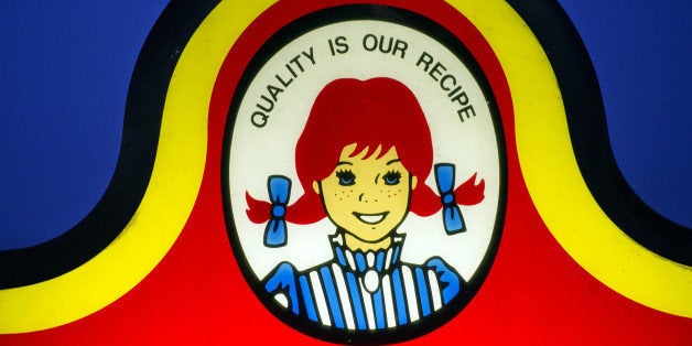 The Wendy's Co. logo is displayed outside of a restaurant in Daly City, California, U.S., on Sunday, Aug. 7, 2011. Wendy's Co., the operator of more than 6,500 fast-food restaurants, is expected to release their earnings report on August 11. Photographer: David Paul Morris/Bloomberg via Getty Images