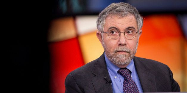 Nobel Prize-winning Economist Paul Krugman, professor of international trade and economics at Princeton University, pauses during a Bloomberg Television interview in New York, U.S., on Monday, Jan. 28, 2013. Krugman discussed the performance of bonds, Fed monetary policy, and the U.S. economy compared with that of Japan. Photographer: Scott Eells/Bloomberg via Getty Images 