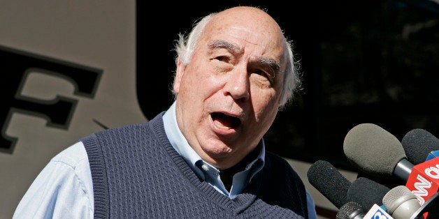 UNITED STATES - AUGUST 07: Robert E. Murray, chief executive officer and president of Murray Energy Corporation, speaks to the media regarding efforts to save six miners who are trapped in a Crandall Canyon Mine located northwest of Huntington Utah on Tuesday, Aug. 7, 2007. (Photo by Kenny Crookston/Bloomberg via Getty Images)