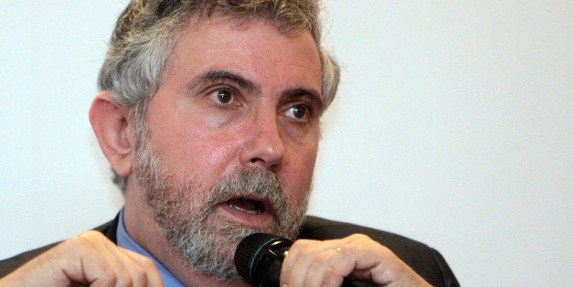 Nobel Prize-winning economist Paul Krugman speaks during a press conference at the World Capital Markets Symposium in Kuala L