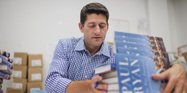 UNITED STATES - AUGUST 27: Rep. Paul Ryan, R-Wis., signs copies of his new book 'The Way Forward,' at the Barnes and Noble in Thornton, Colo., August 27, 2014. (Photo By Tom Williams/CQ Roll Call)