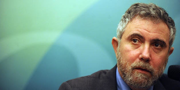 Dr Paul Krugman, 2008 Nobel Laureate, speaks at a press conference held by the Securities and Futures Commission (SFC) in Hong Kong on May 22, 2009. Krugman was speaking on the economy at a media event to celebrate 20 years of the SFC. AFP PHOTO/MIKE CLARKE (Photo credit should read MIKE CLARKE/AFP/Getty Images)