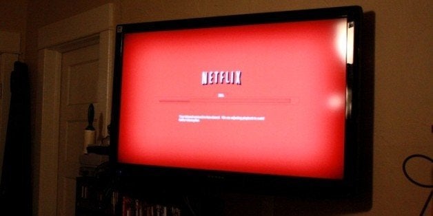 Netflix streamed onto a living room television